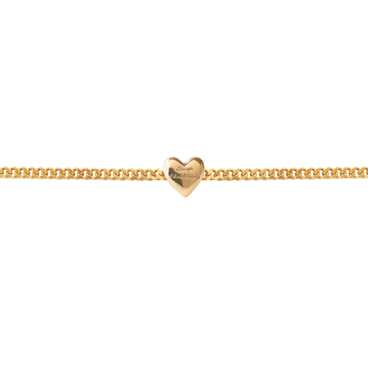 I Love My Chicago Blackhawks Slider Heart Charm Bracelet