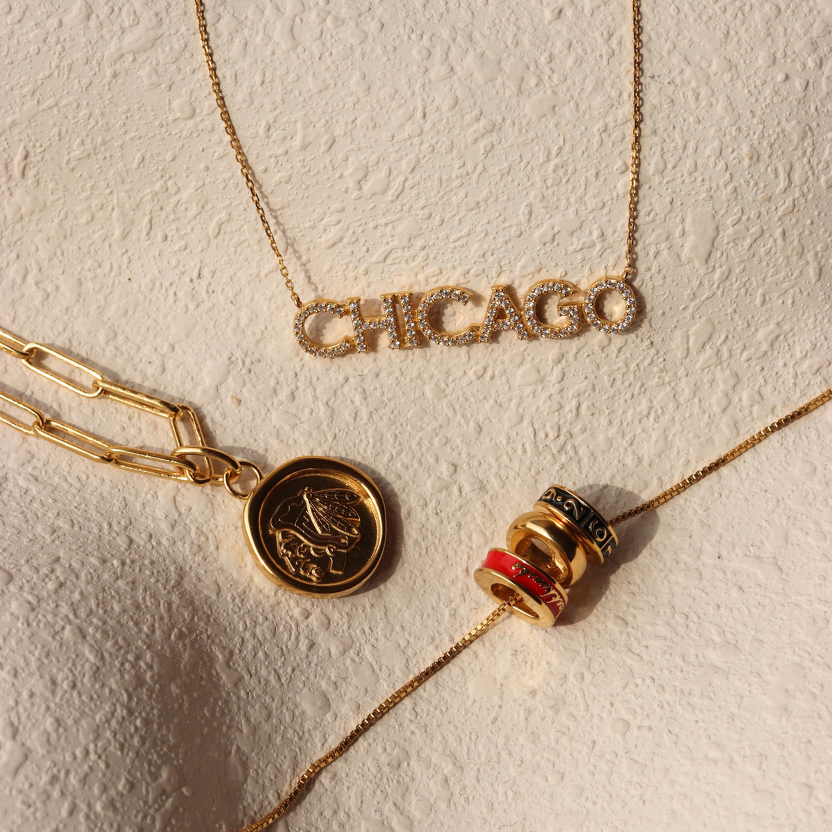 Chicago Blackhawks Pave Necklace