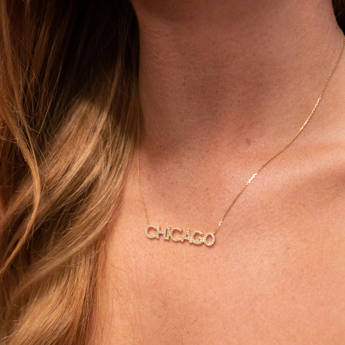 Chicago Blackhawks Pave Necklace