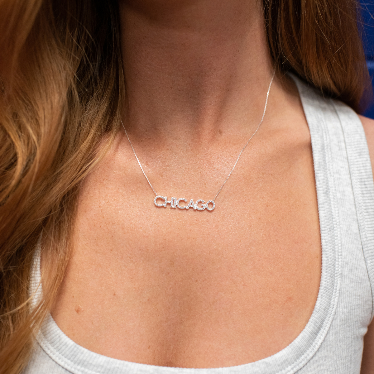 Chicago Blackhawks Pave Necklace