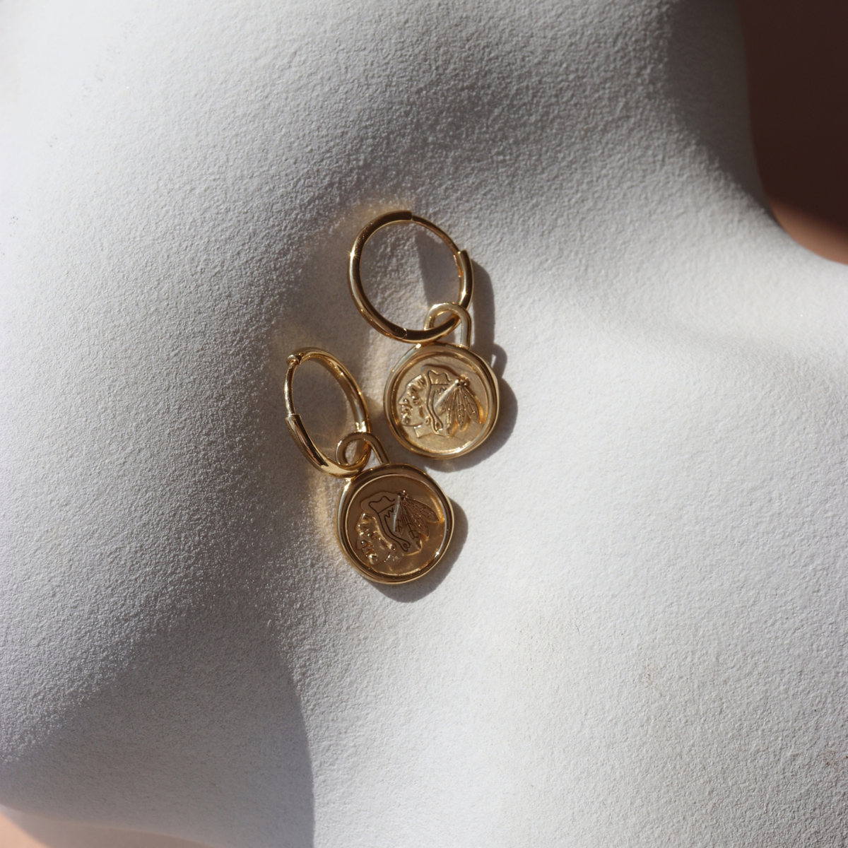 Chicago Blackhawks  Wax Seal Charm Hoop Earrings