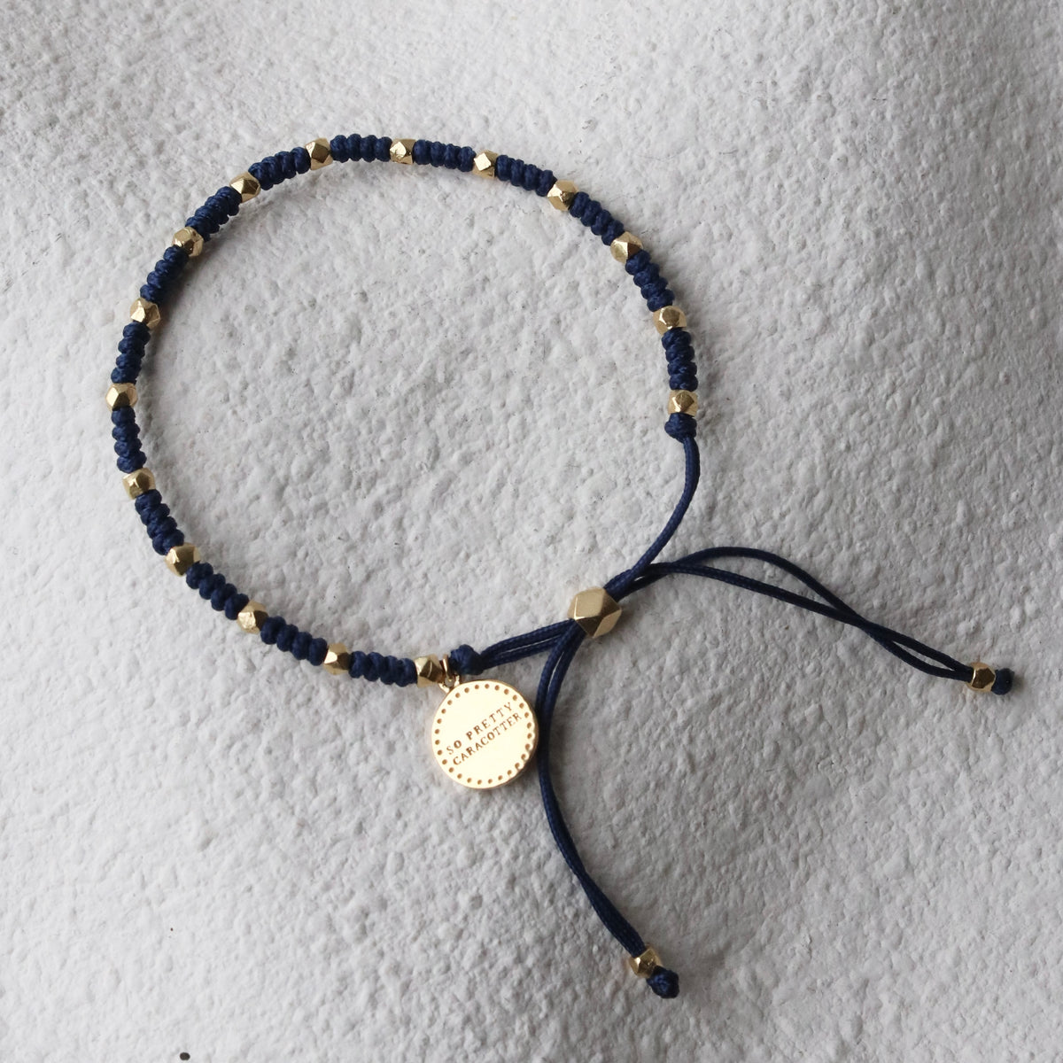 Joy Adjustable Friendship Bracelet - Navy Blue