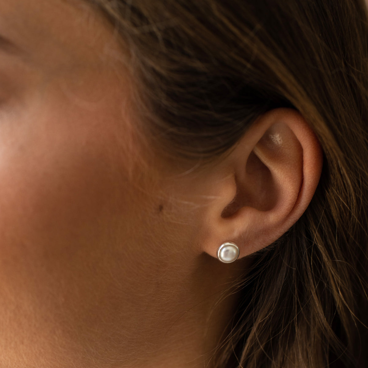 Dainty Legacy Studs - Pearl