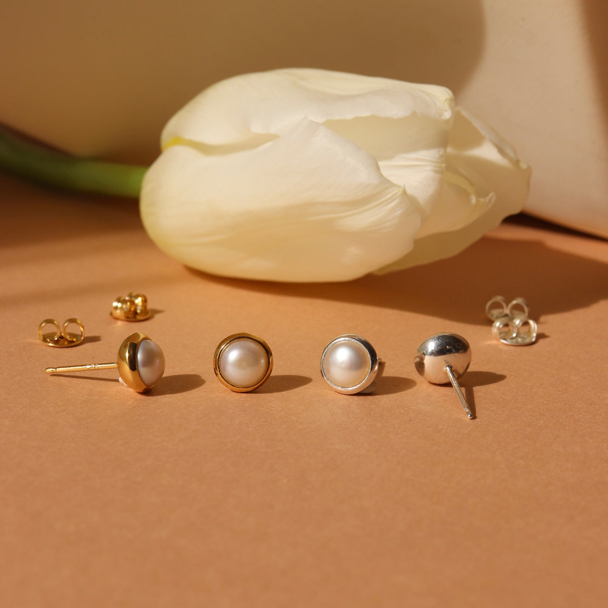 Dainty Legacy Studs - Pearl