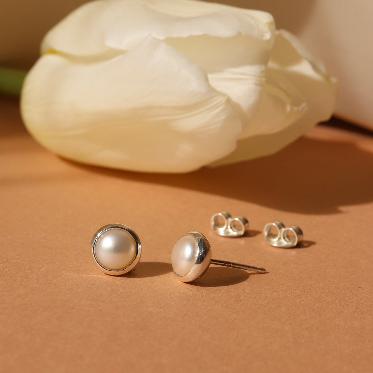 Dainty Legacy Studs - Pearl