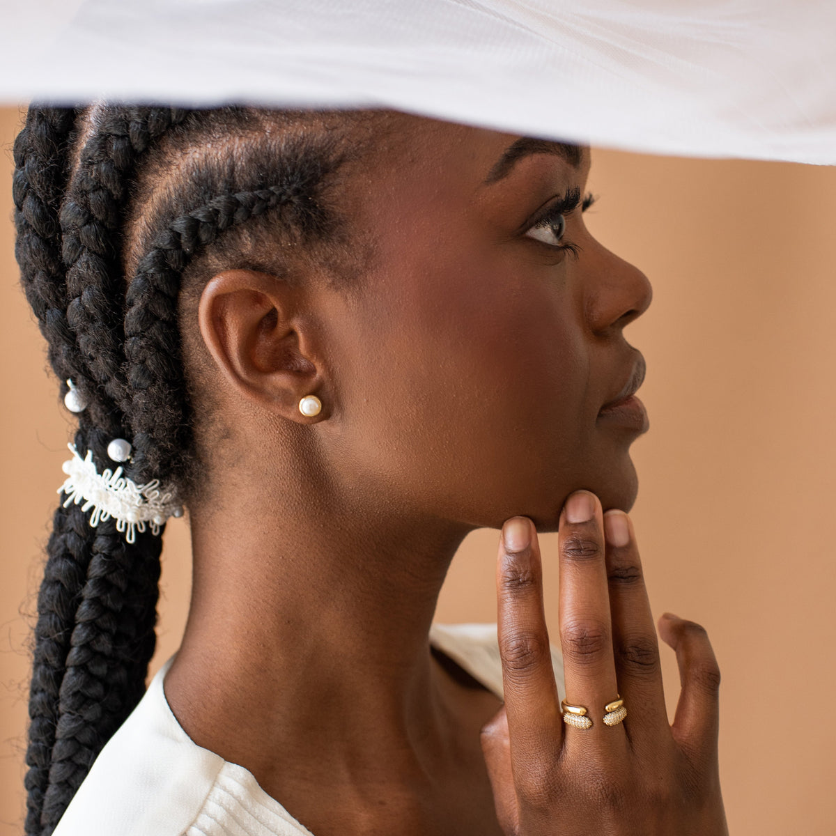 Dainty Legacy Studs - Pearl