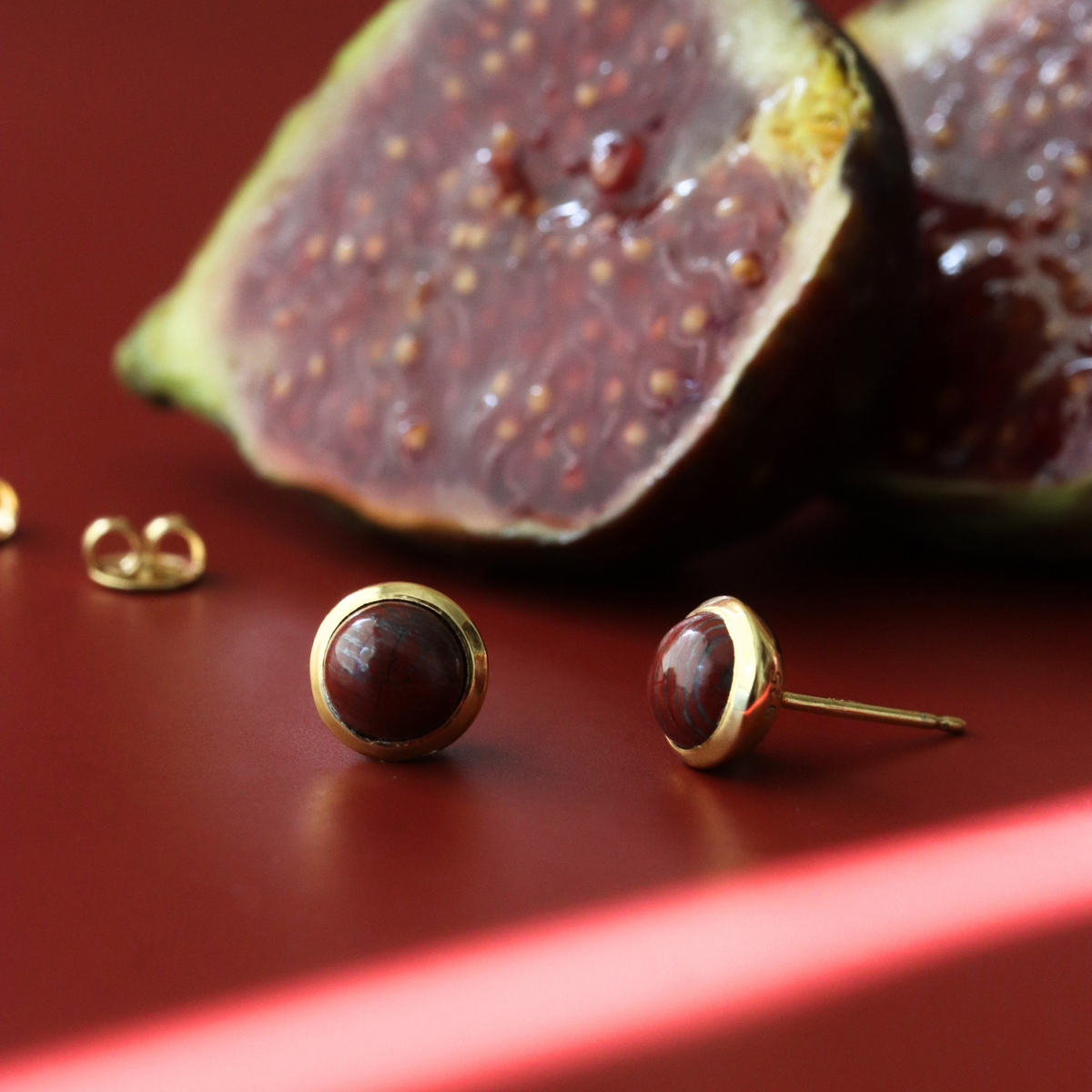 Dainty Legacy Studs - Sedona Red Jasper