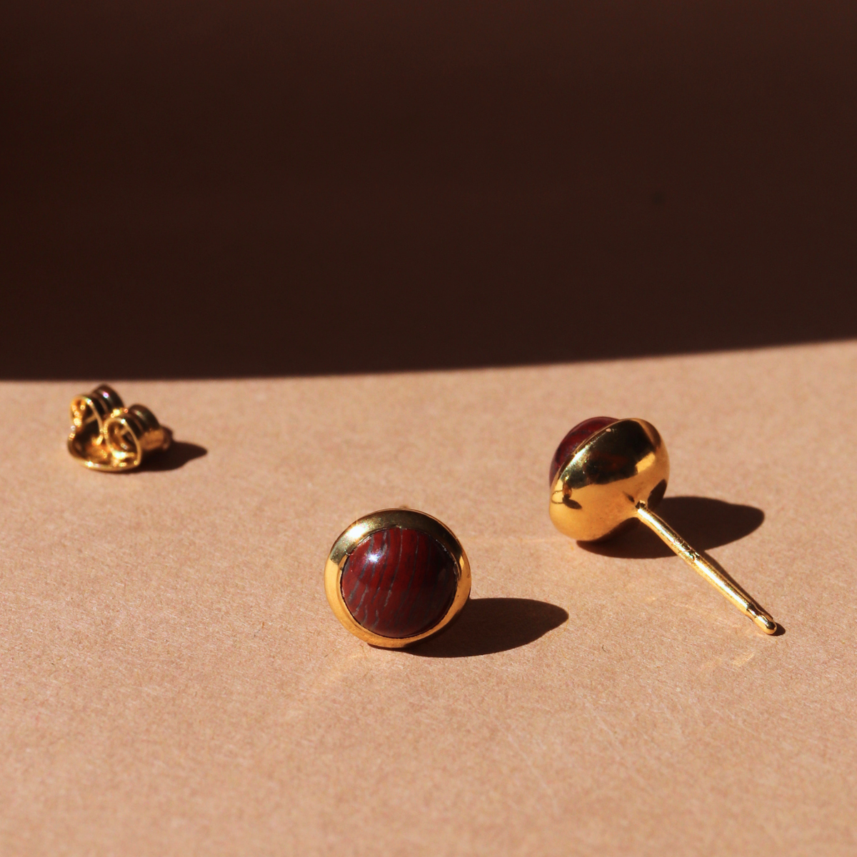 Dainty Legacy Studs - Sedona Red Jasper