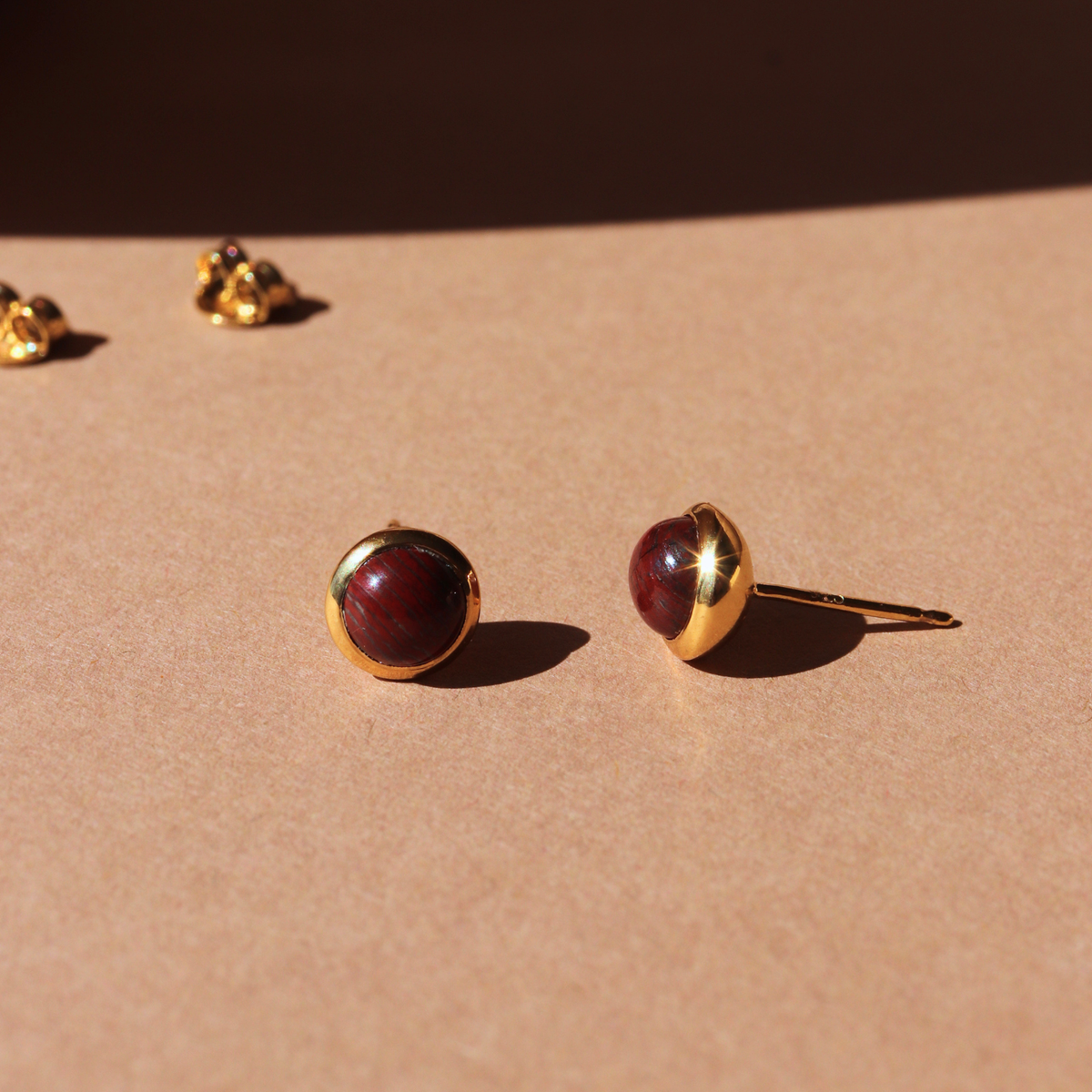 Dainty Legacy Studs - Sedona Red Jasper