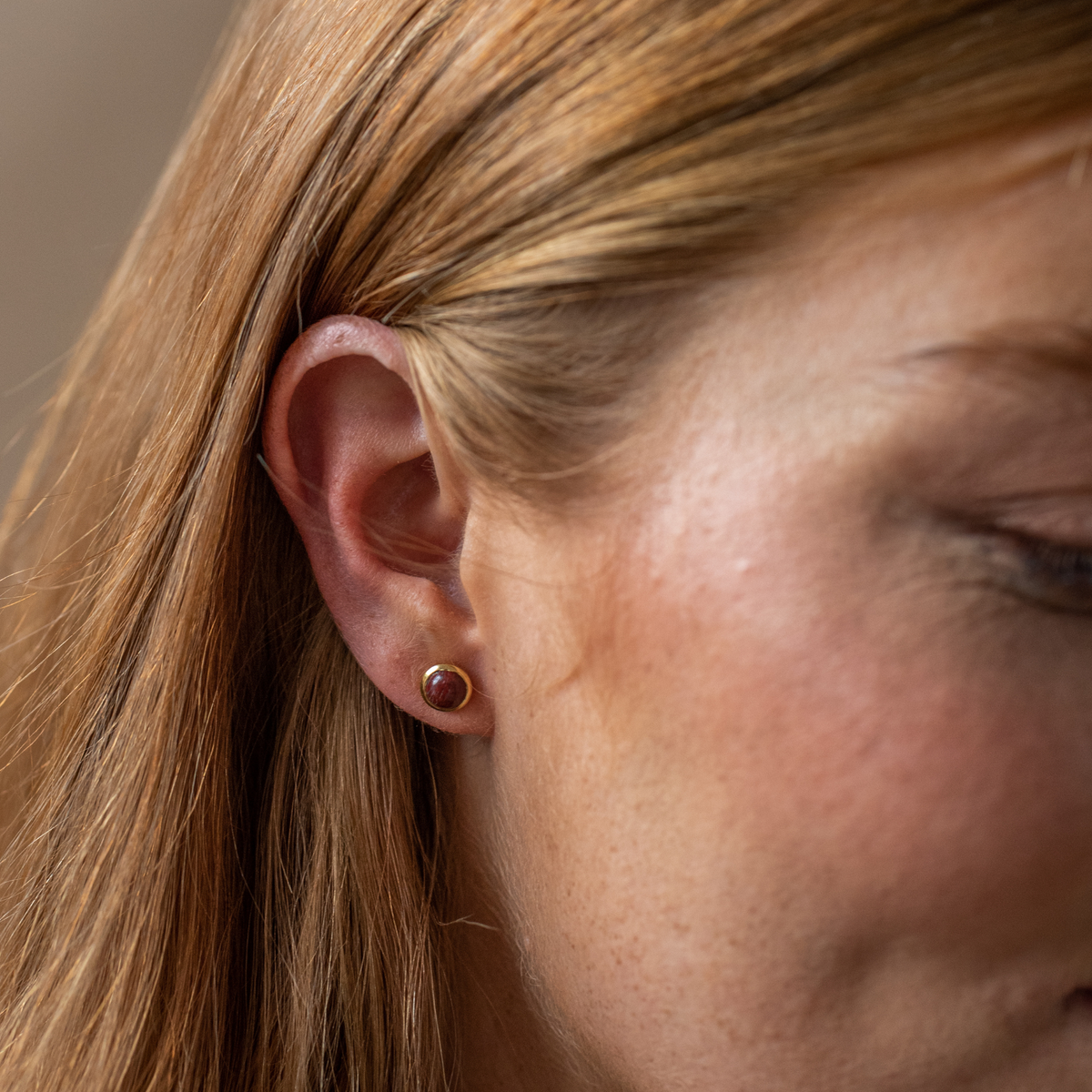 Dainty Legacy Studs - Sedona Red Jasper