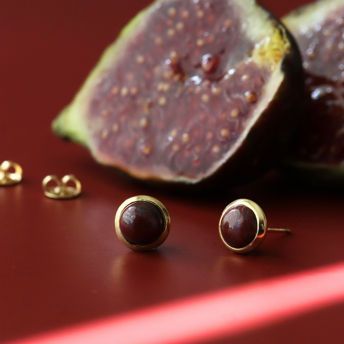 Dainty Legacy Studs - Sedona Red Jasper