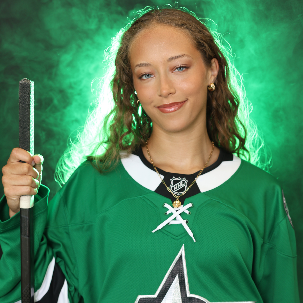 Dallas Stars Pave Cigar Band Hoop Earrings