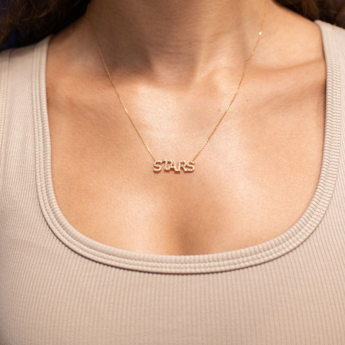 Dallas Stars Pave Necklace