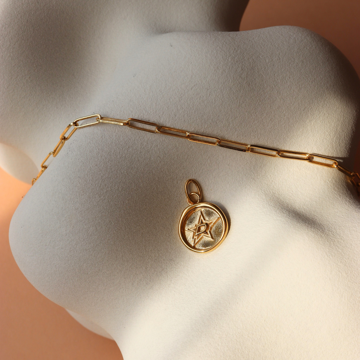 Dallas Stars Wax Seal Oval Link Pendant Necklace