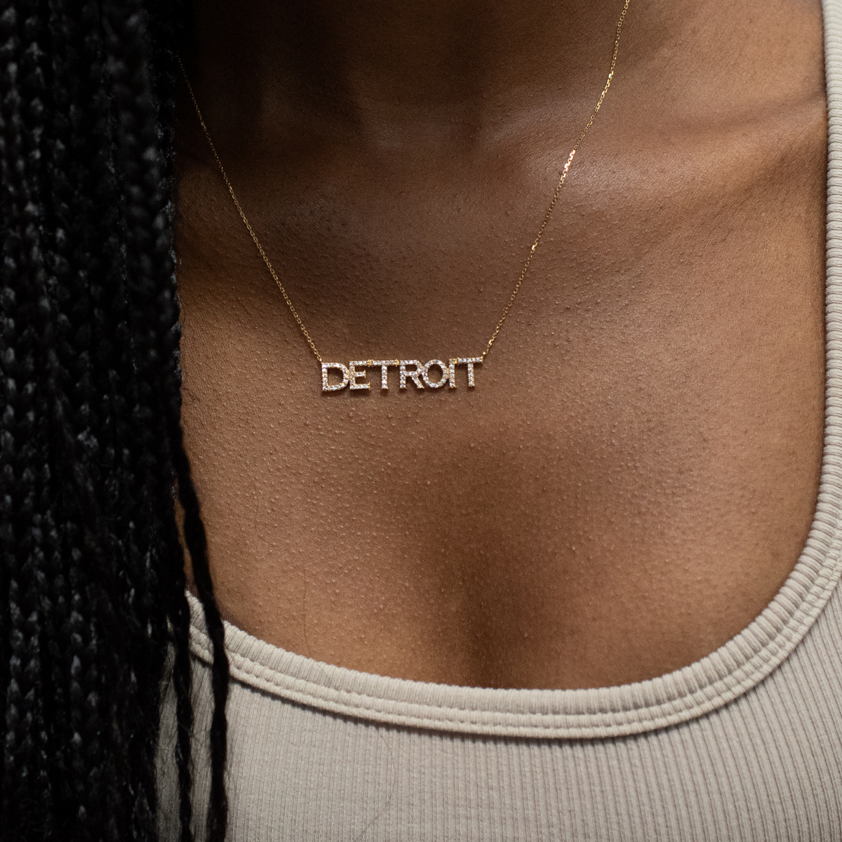 Detroit Red Wings Pave Necklace