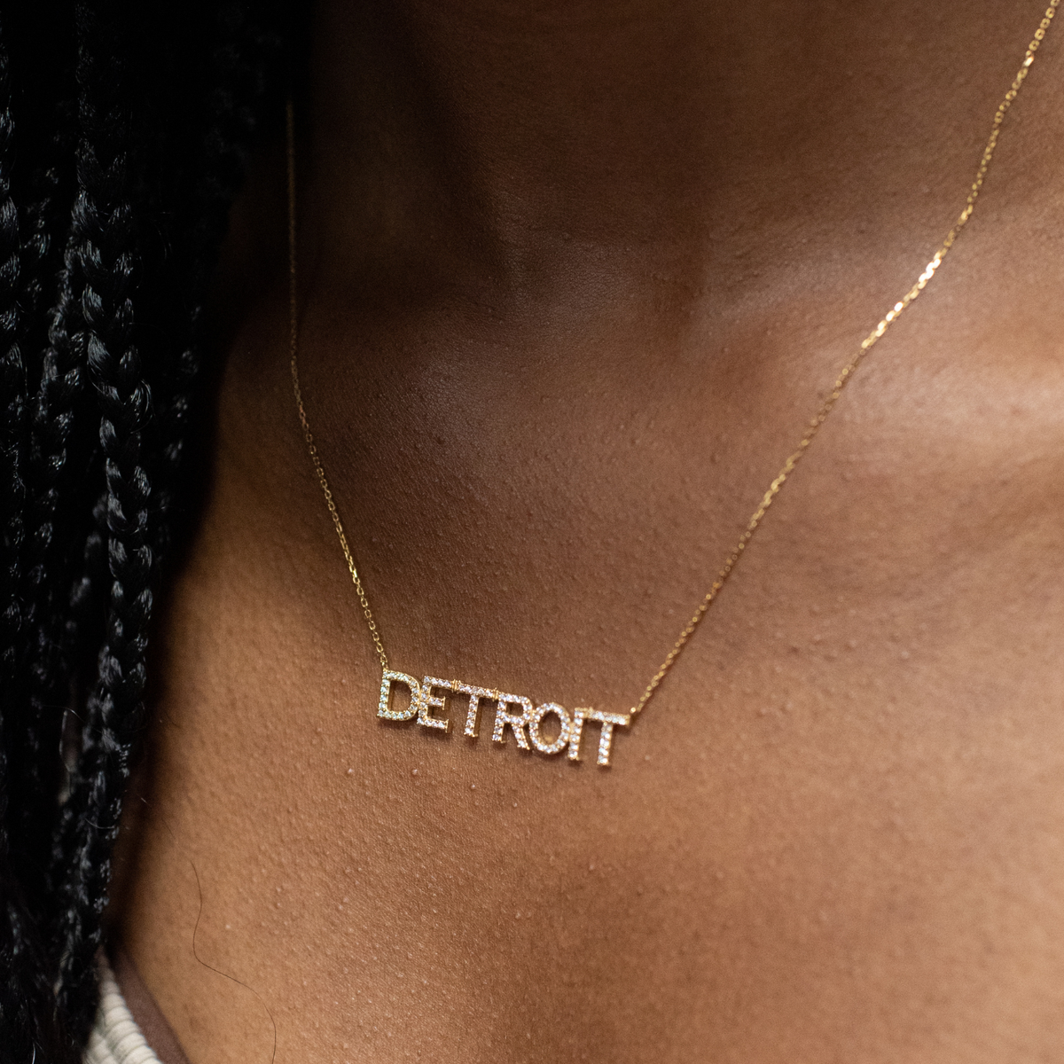 Detroit Red Wings Pave Necklace