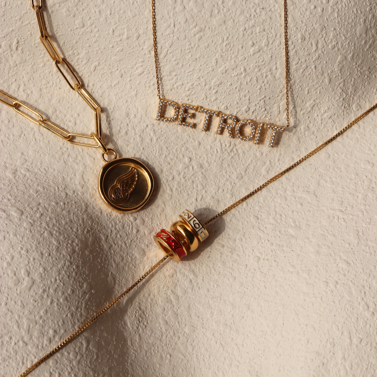 Detroit Red Wings Pave Necklace
