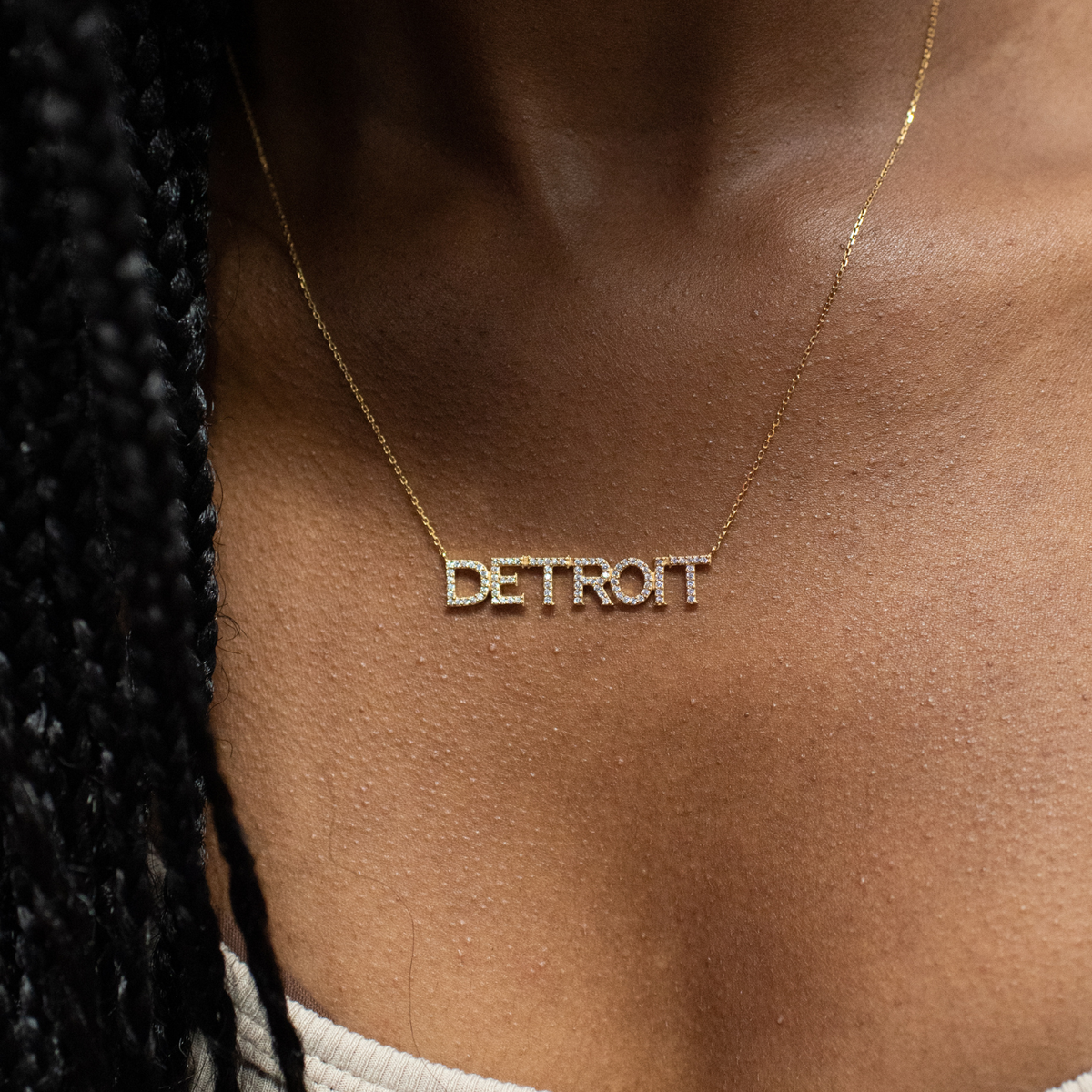 Detroit Red Wings Pave Necklace
