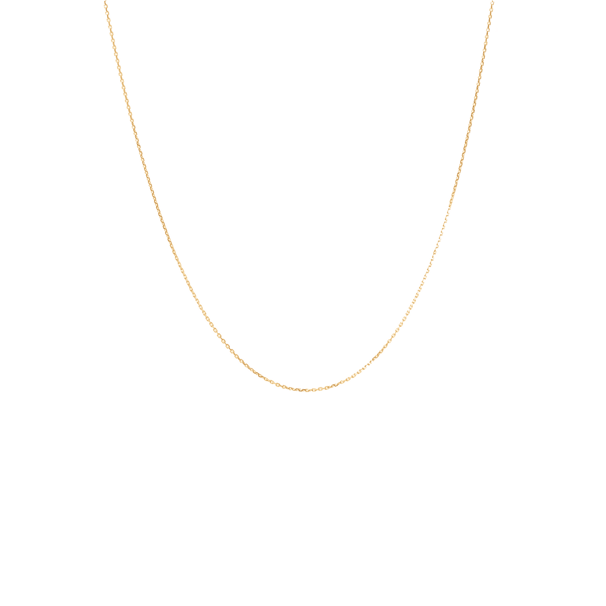 CHARMING 16-20&quot; DIAMOND CUT NECKLACE - GOLD