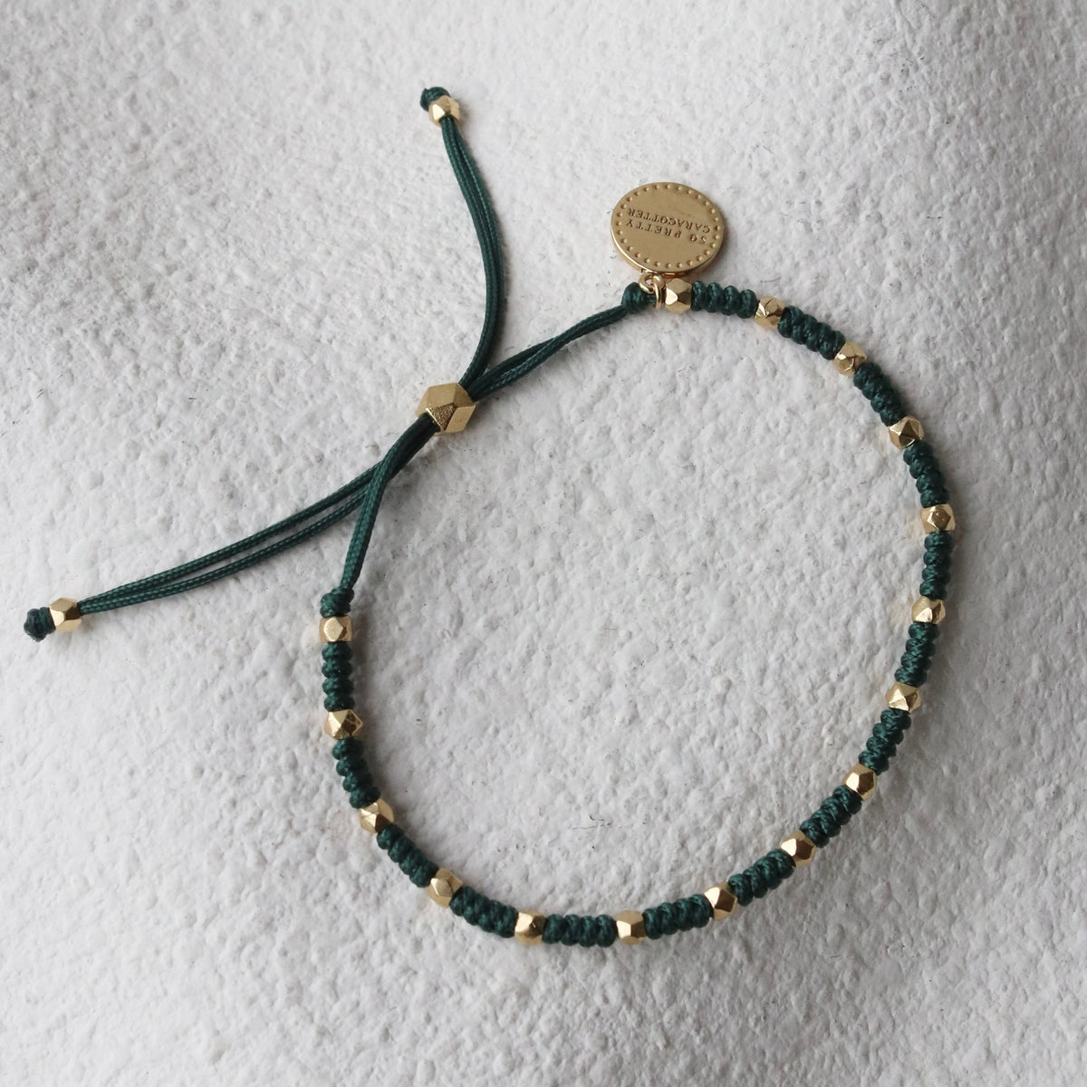 Joy Adjustable Friendship Bracelet - Emerald Green