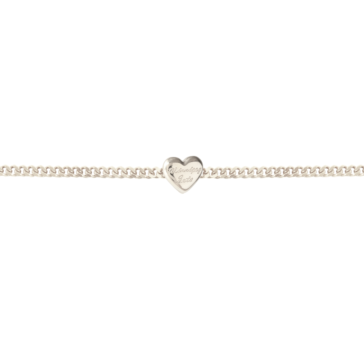 I Love My Winnipeg Jets Slider Heart Charm Bracelet