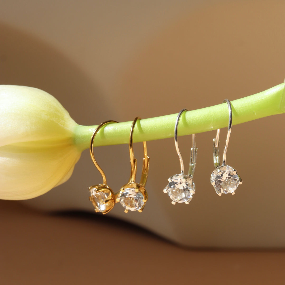 Forever Vintage Drop Earrings - White Topaz