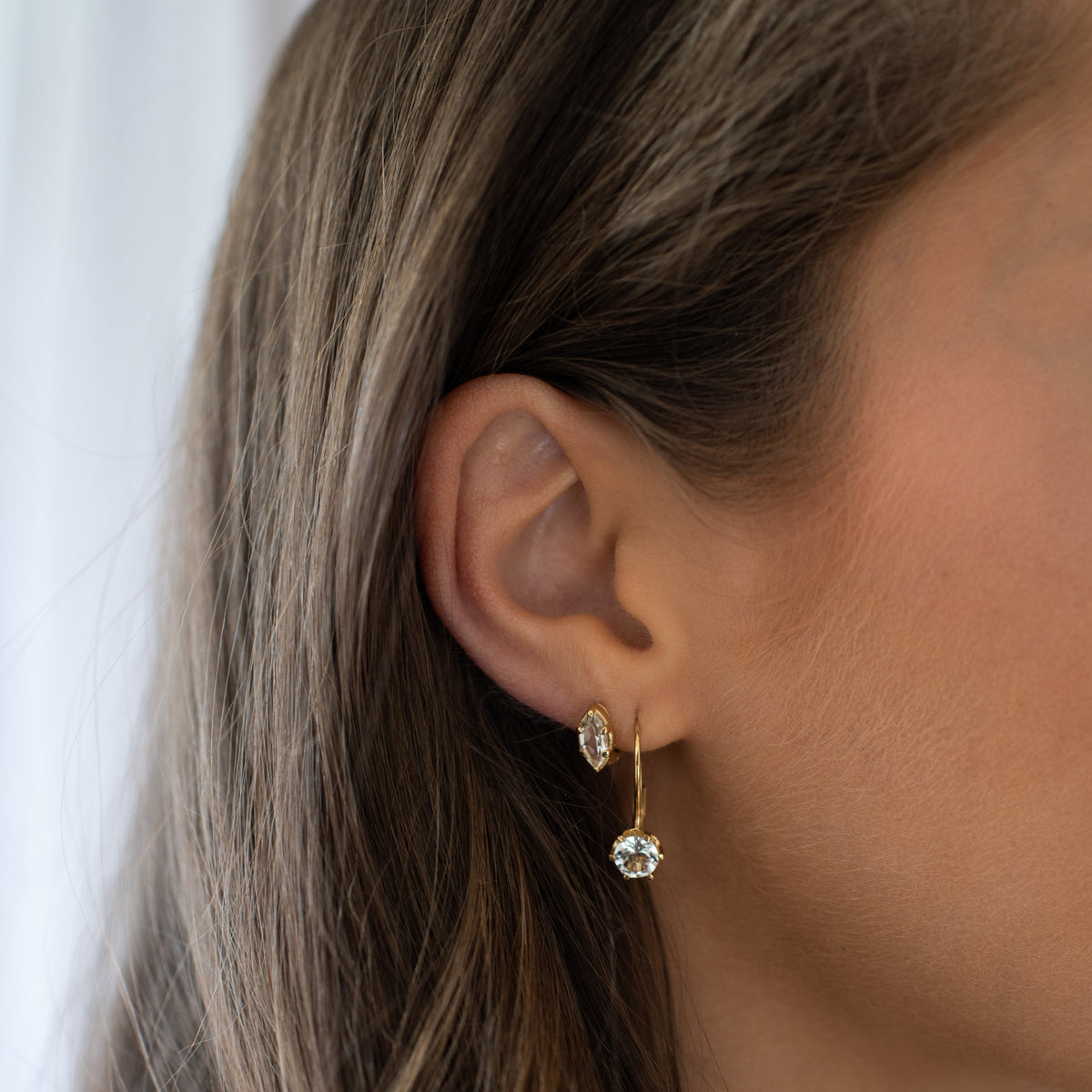 Forever Vintage Drop Earrings - White Topaz