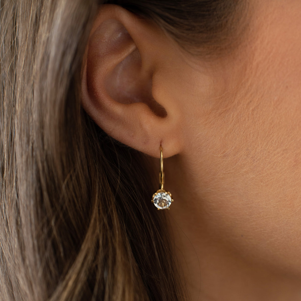 Forever Vintage Drop Earrings - White Topaz