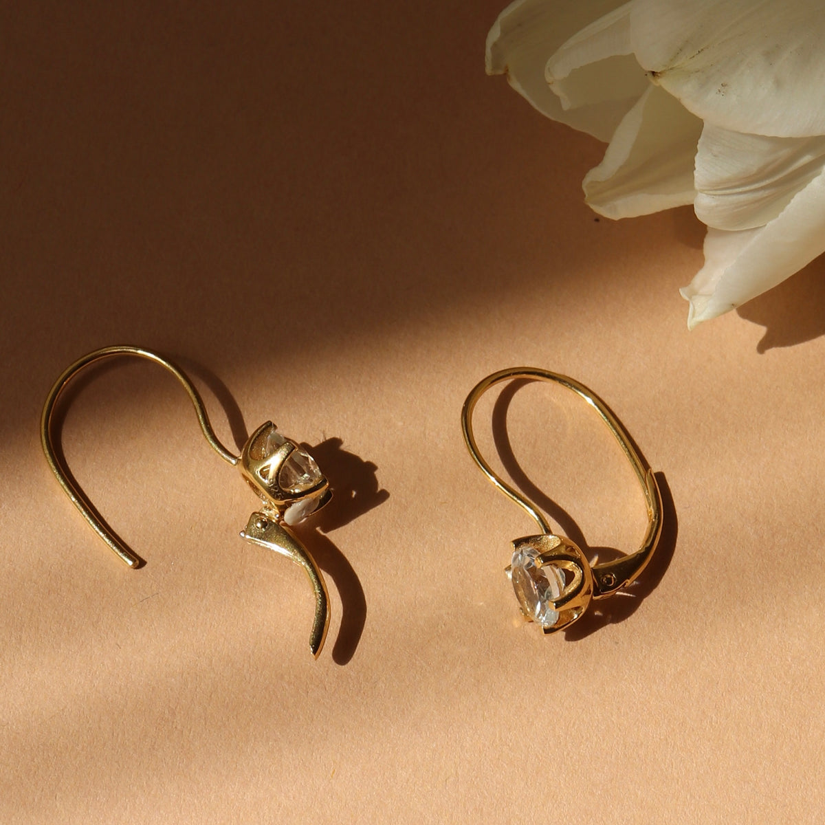 Forever Vintage Drop Earrings - White Topaz