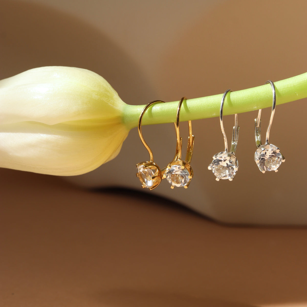 Forever Vintage Drop Earrings - White Topaz