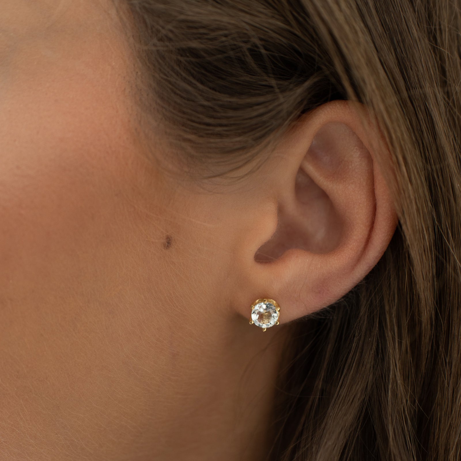 Forever Vintage Stud Earrings - White Topaz