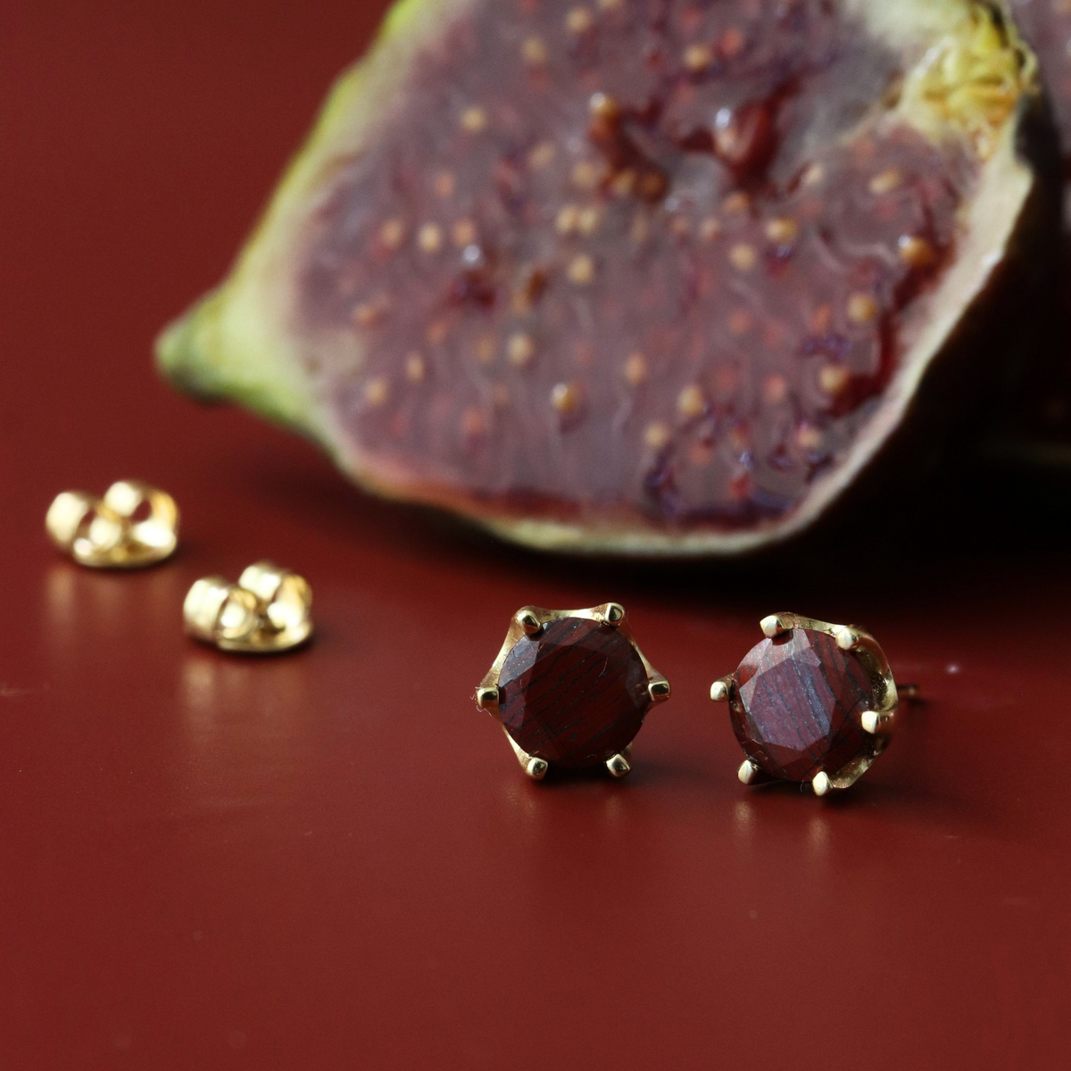 Preorder Forever Vintage Stud Earrings - Sedona Red Jasper