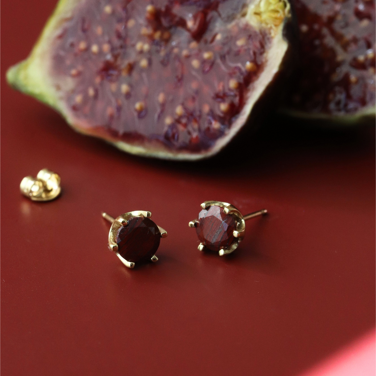 Preorder Forever Vintage Stud Earrings - Sedona Red Jasper
