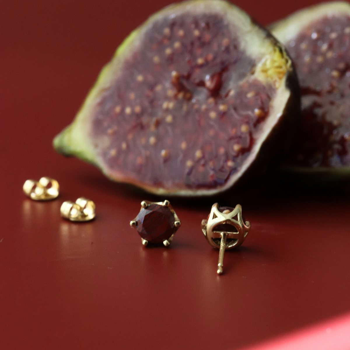 Preorder Forever Vintage Stud Earrings - Sedona Red Jasper