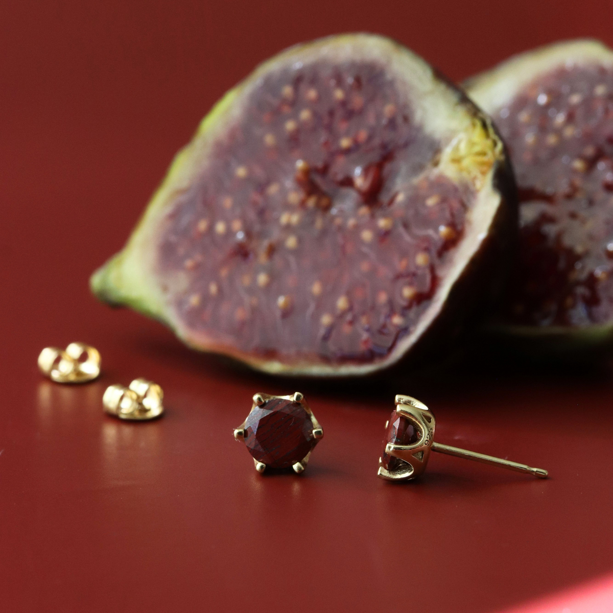 Preorder Forever Vintage Stud Earrings - Sedona Red Jasper