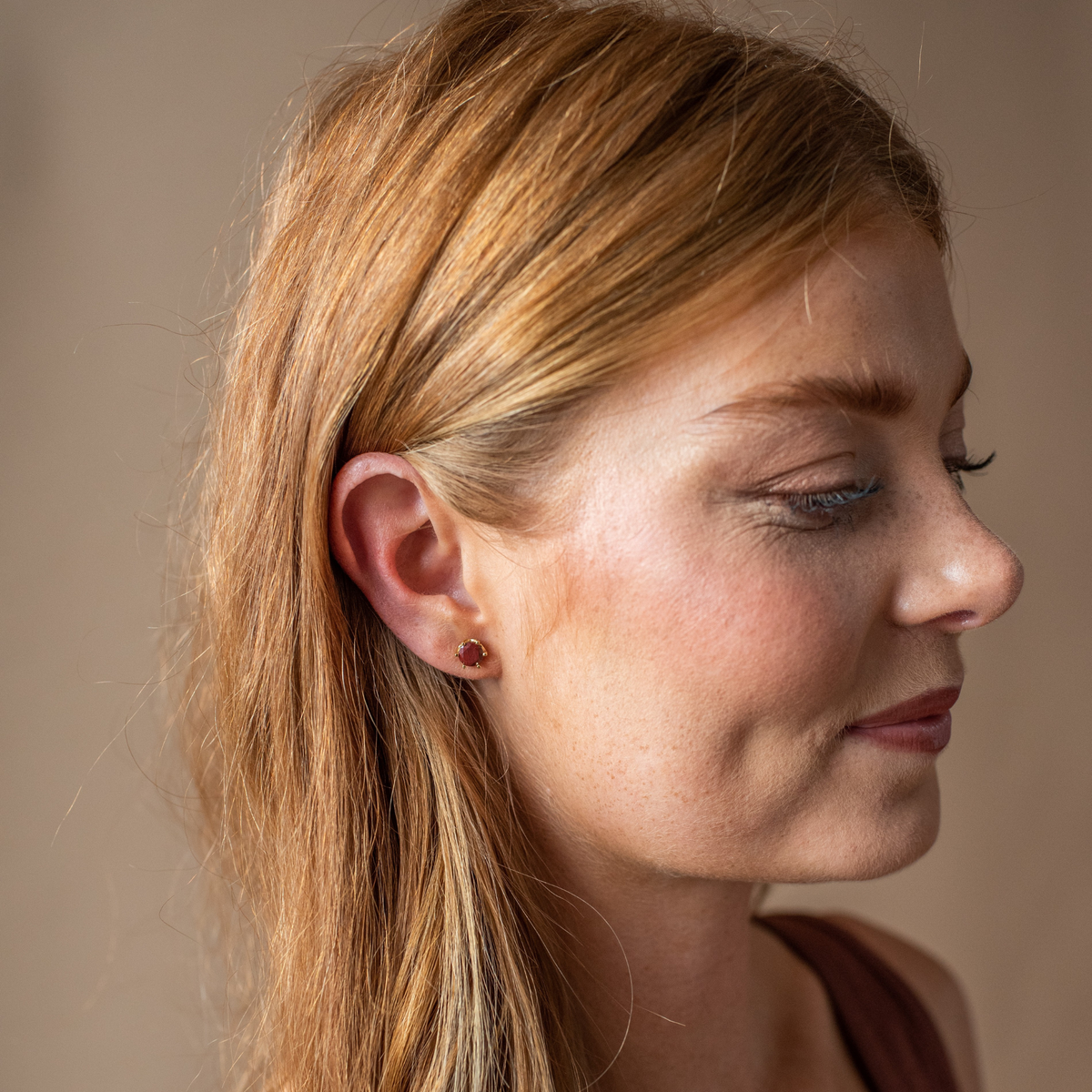 Preorder Forever Vintage Stud Earrings - Sedona Red Jasper