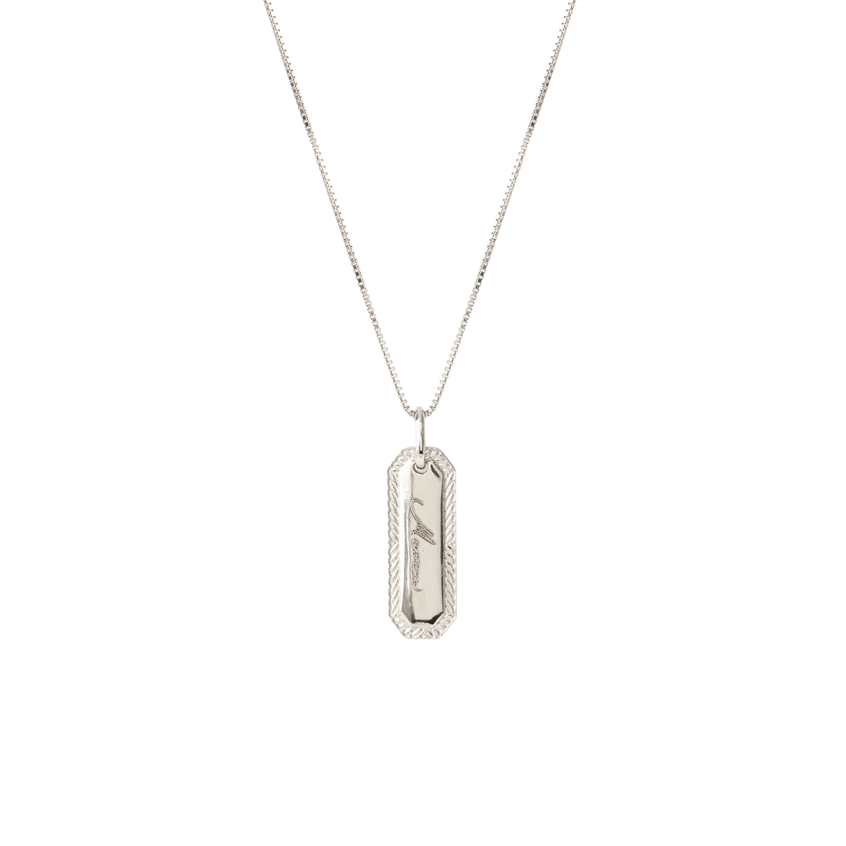 Fraiche Engraved Maman Pendant Necklace