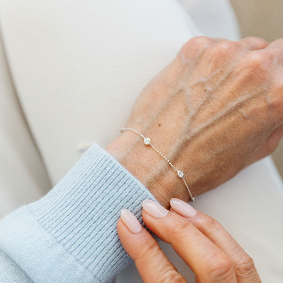 Fraiche Diamond Station Bracelet