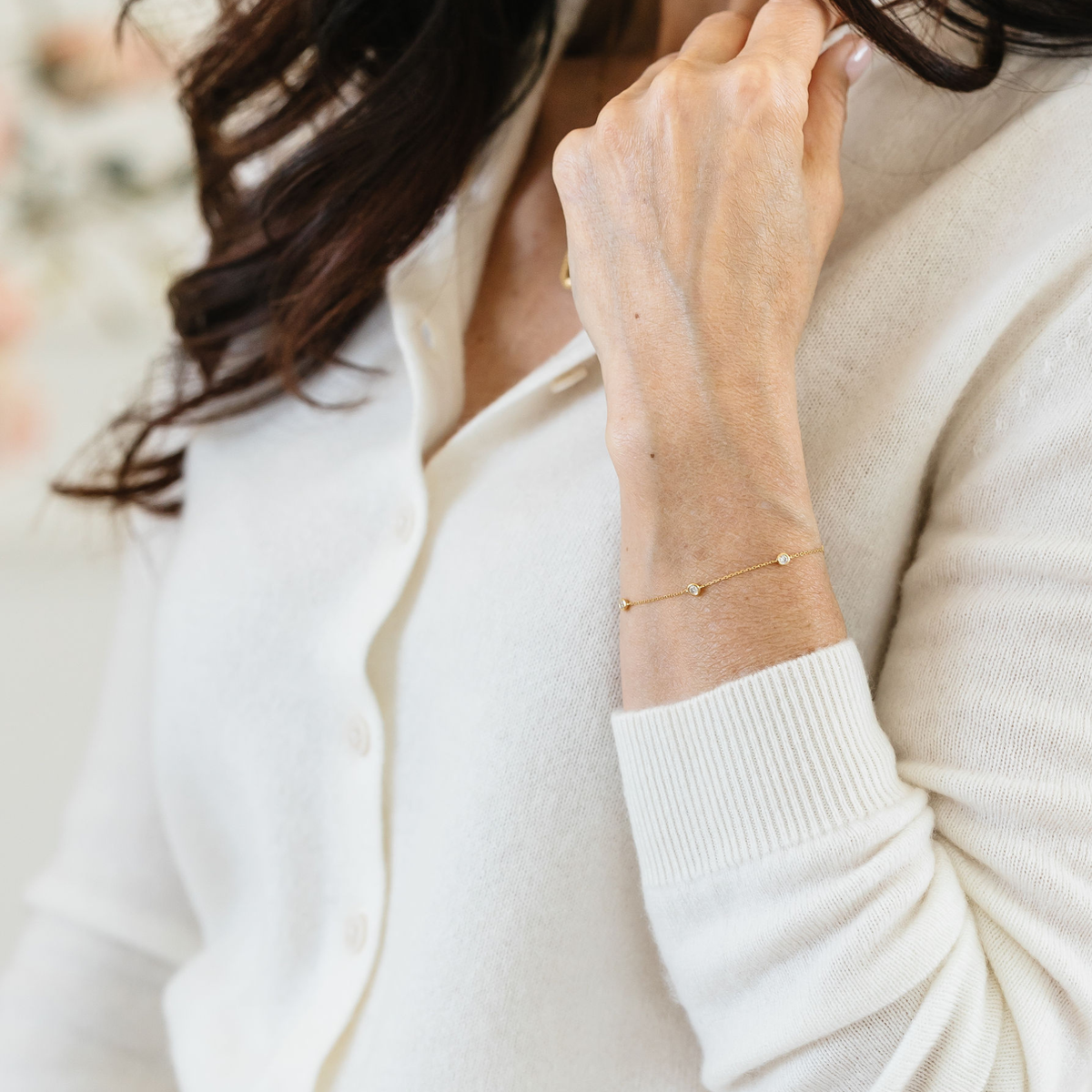 Fraiche Diamond Station Bracelet