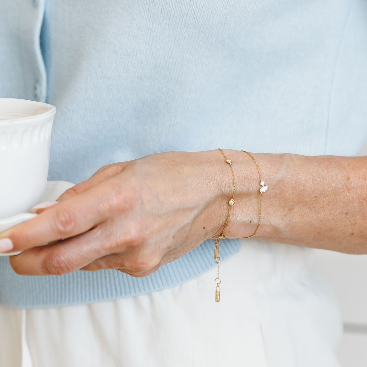 Fraiche Diamond Station Bracelet