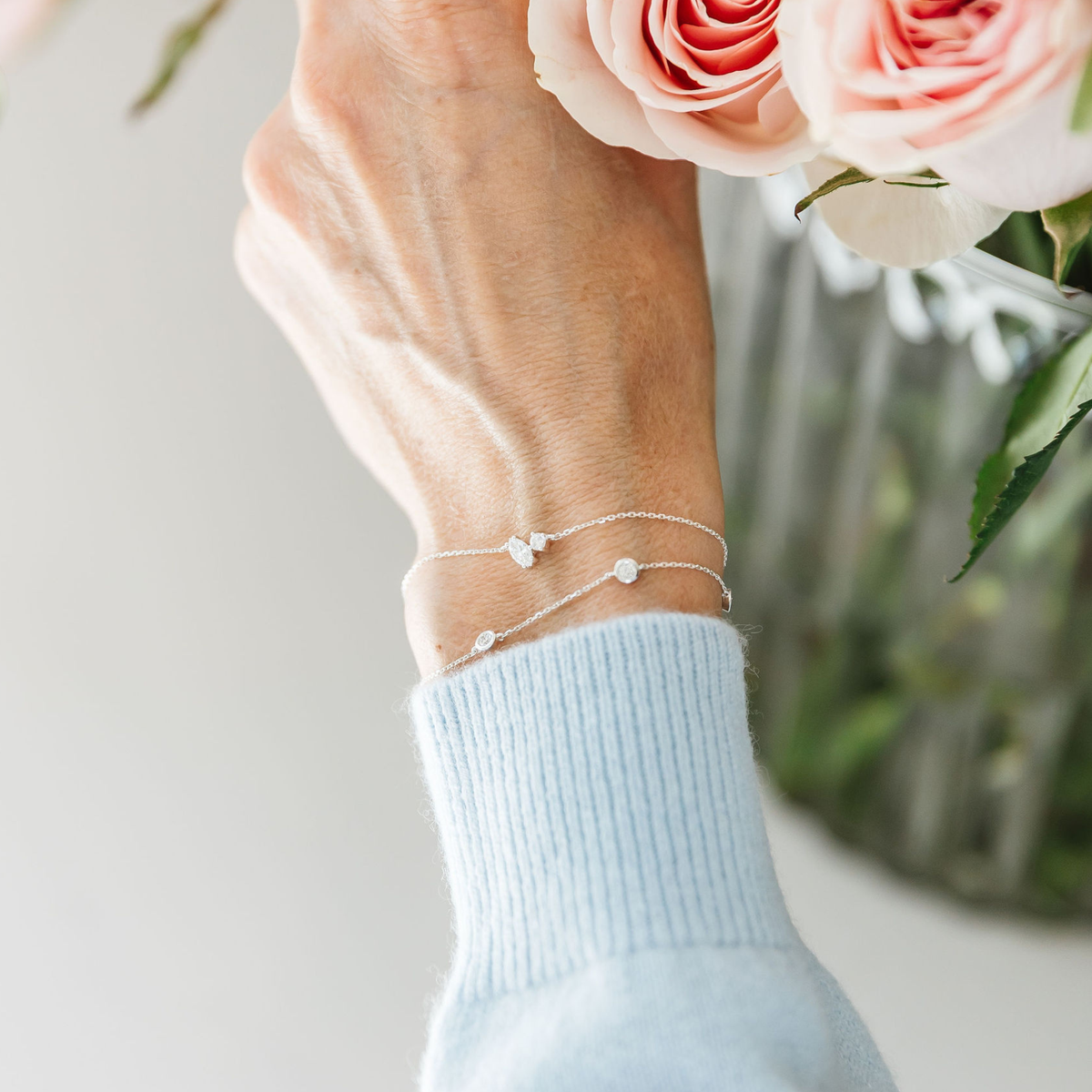 Fraiche Diamond Station Bracelet