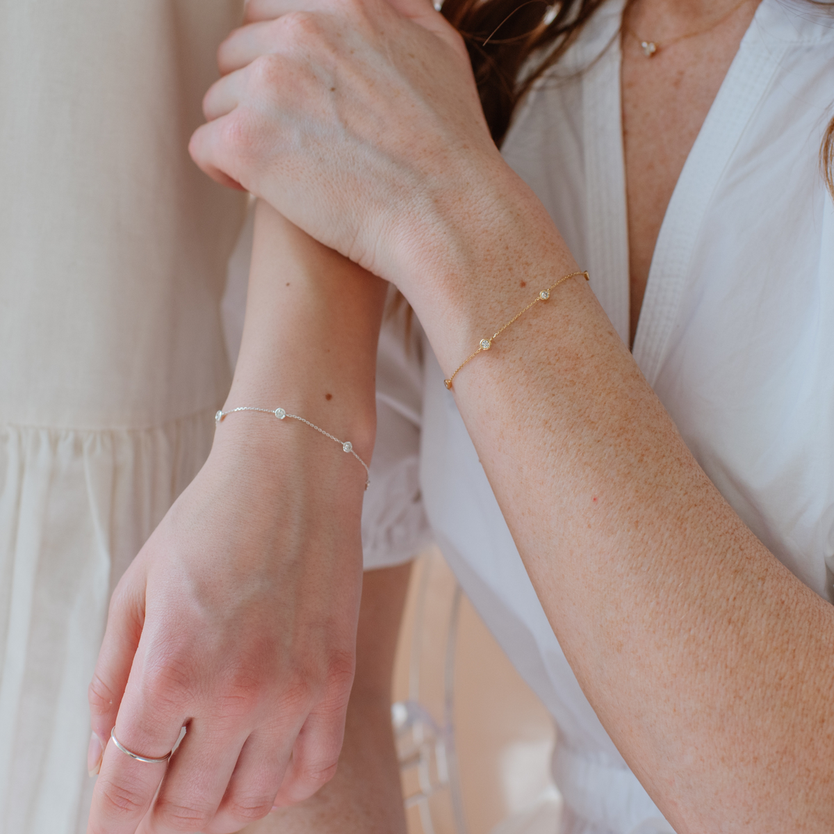 Fraiche Diamond Station Bracelet