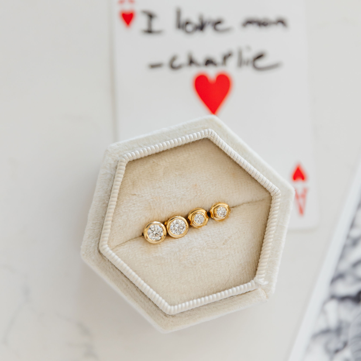 Fraiche Mini Solitaire Diamond Studs