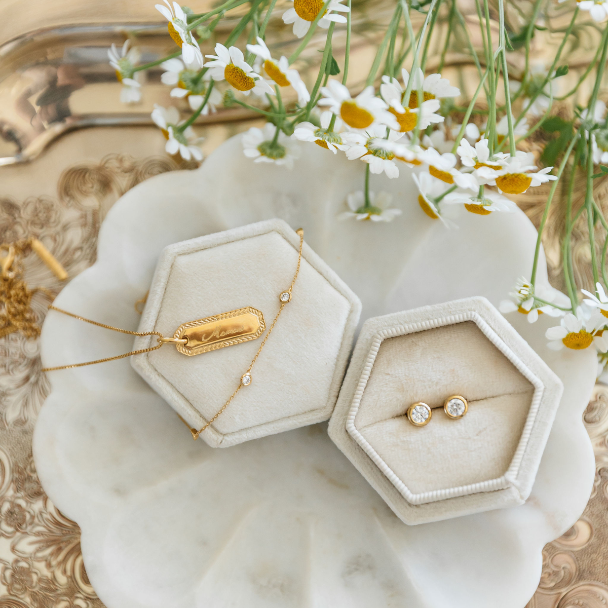 Fraiche Solitaire Diamond Studs