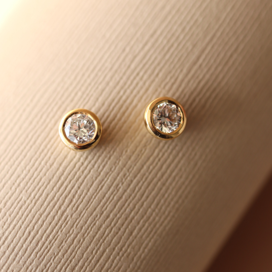 Fraiche Solitaire Diamond Studs