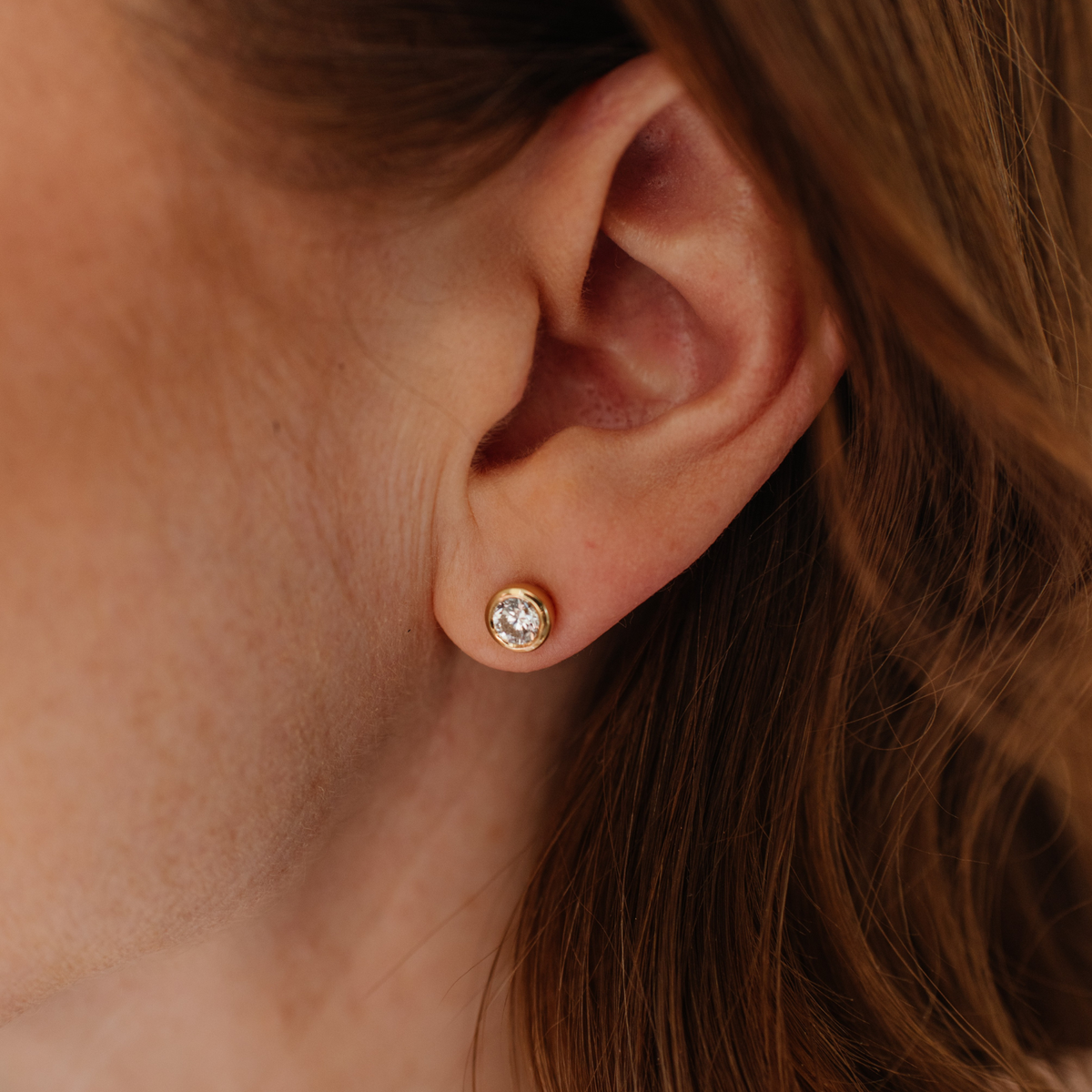 Fraiche Solitaire Diamond Studs