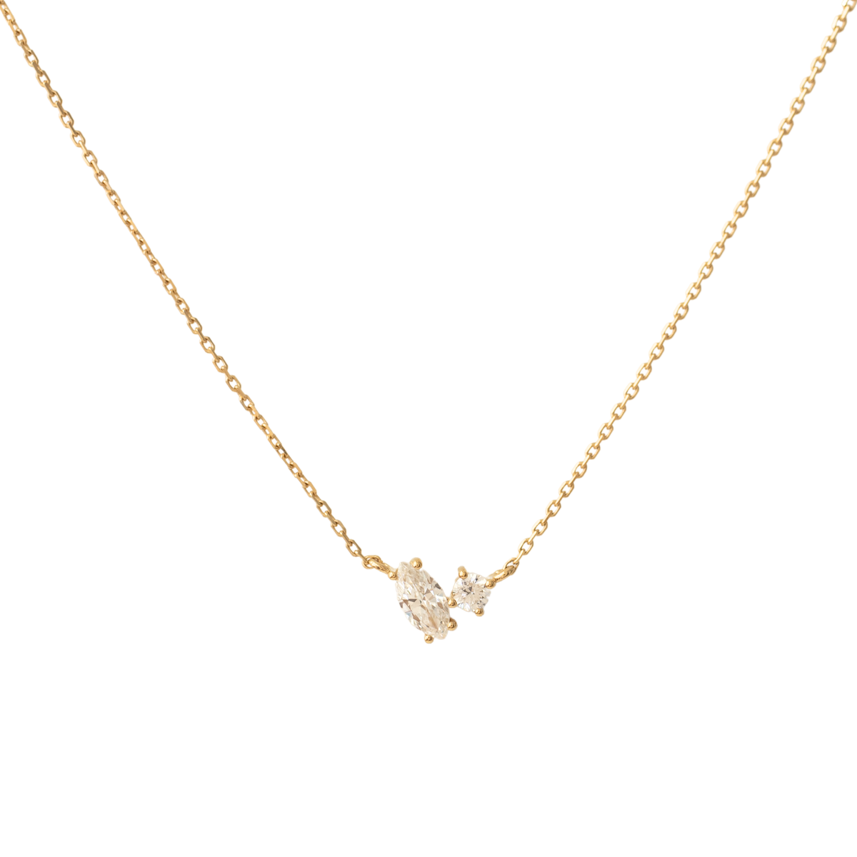 Fraiche Toi Et Moi Diamond Necklace