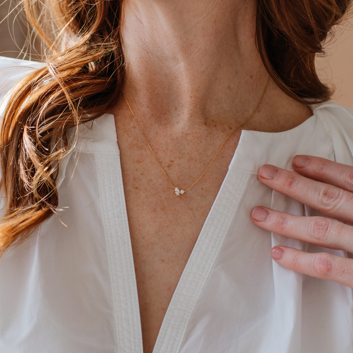 Fraiche Toi Et Moi Diamond Necklace