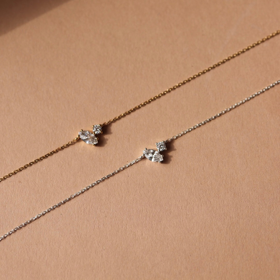 Fraiche Toi Et Moi Diamond Necklace
