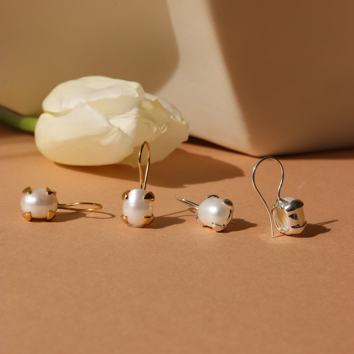 Glee Drop Earrings - Pearl